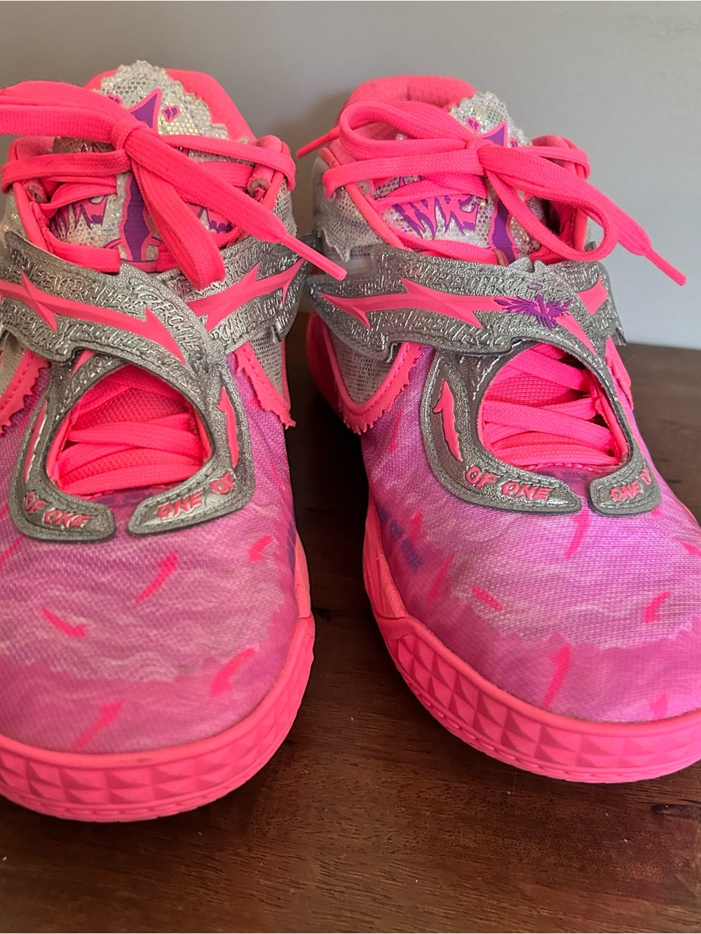 Puma Kids Hot Pink and Silver Sneakers